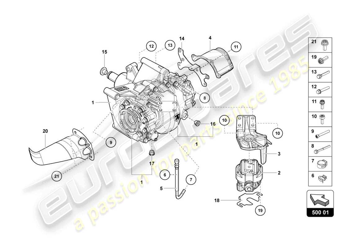 Lamborghini LP750-4 SV COUPE (2015) DIFFERENTIAL REAR Part Diagram
