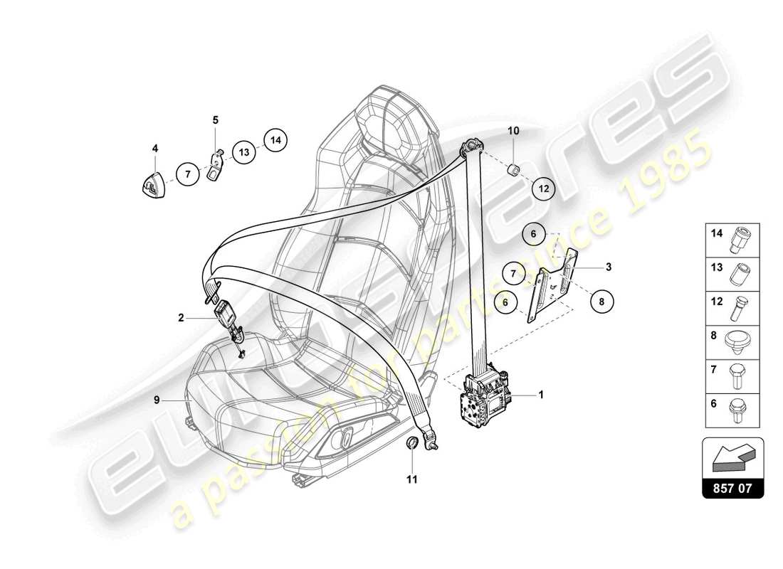 Lamborghini LP750-4 SV COUPE (2015) 3 Part Diagram