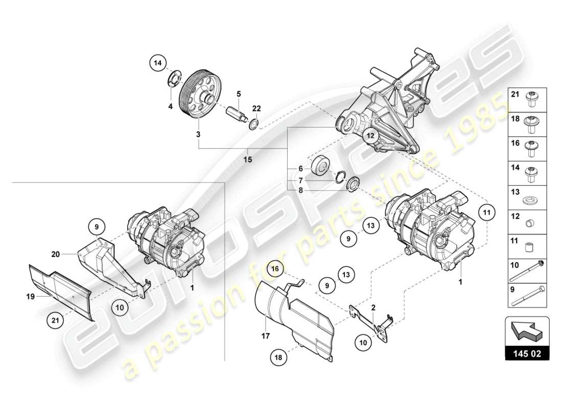 Lamborghini LP750-4 SV COUPE (2016) A/C COMPRESSOR Part Diagram