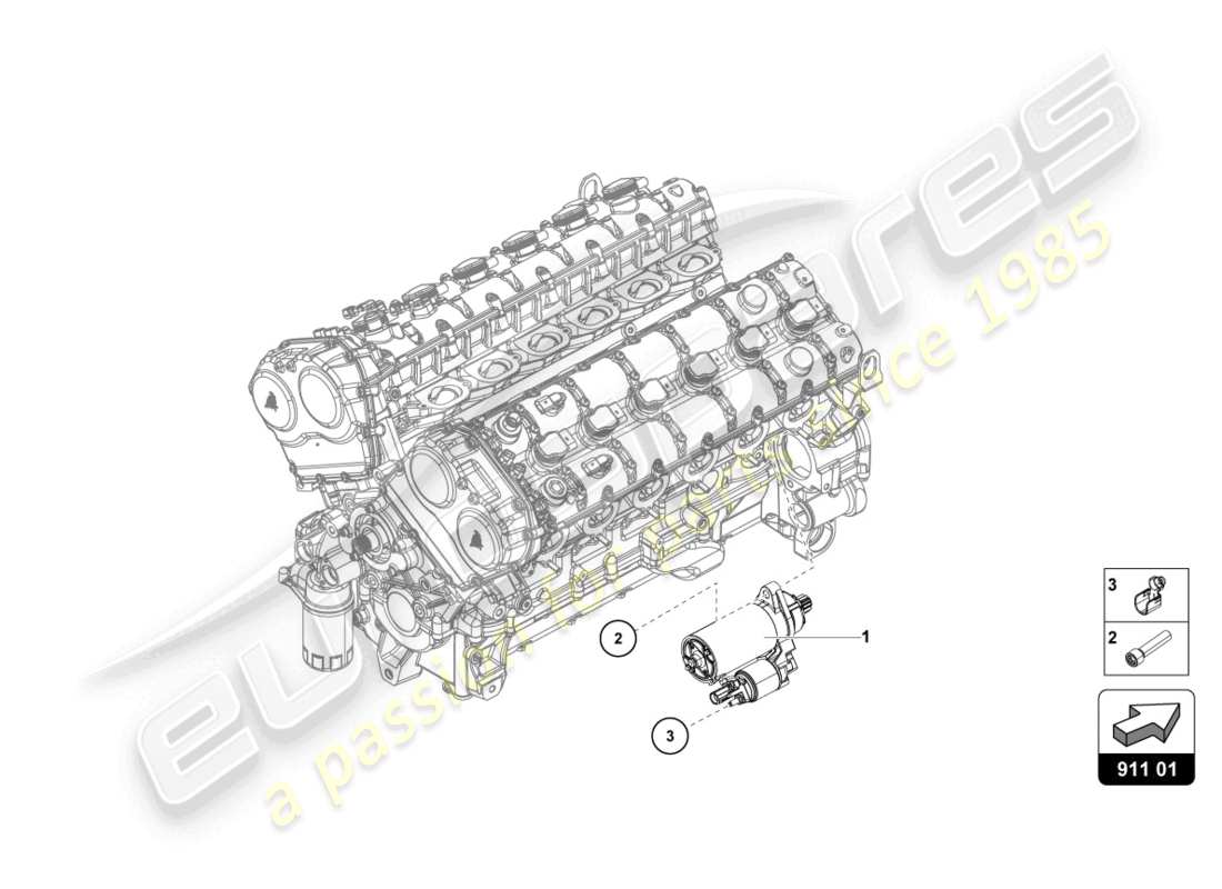 Lamborghini LP750-4 SV COUPE (2016) STARTER Part Diagram