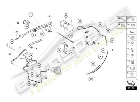 a part diagram from the Lamborghini LP770-4 SVJ Coupe (2020) parts catalogue