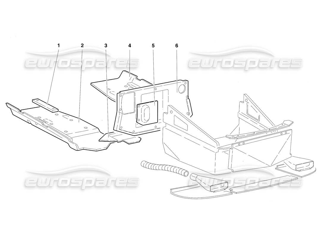 VIEW PARTS DIAGRAMS FROM THE LAMBORGHINI DIABLO PARTS CATALOGUE a part diagram from the lamborghini diablo parts catalogue