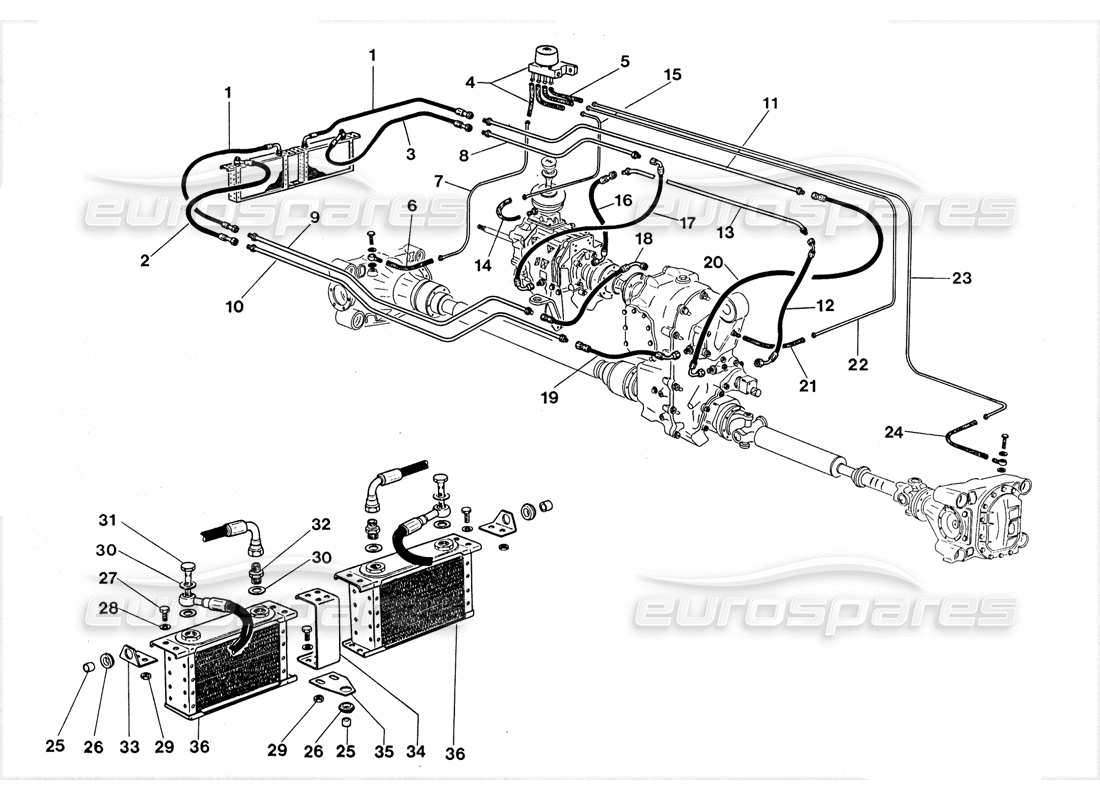 VIEW PARTS DIAGRAMS FROM THE LAMBORGHINI LM002 PARTS CATALOGUE a part diagram from the lamborghini lm002 parts catalogue