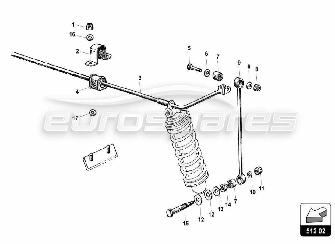 a part diagram from the lamborghini miura parts catalogue