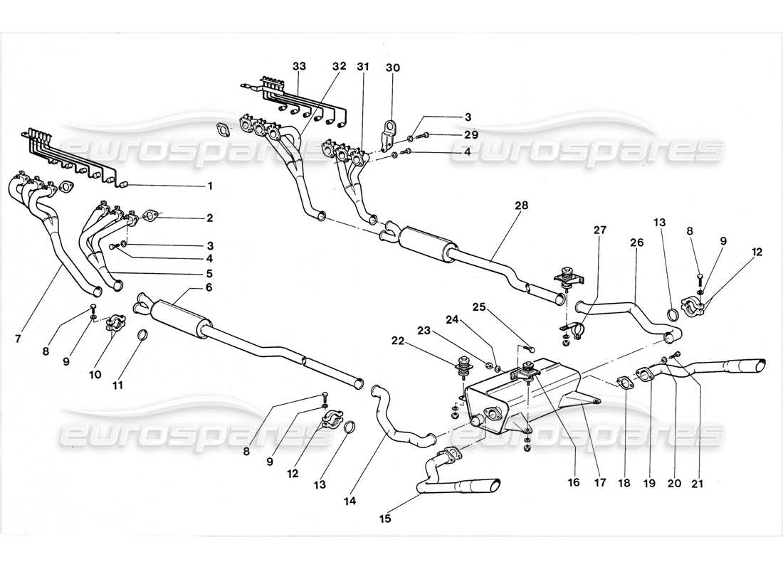 a part diagram from the lamborghini lm002 parts catalogue