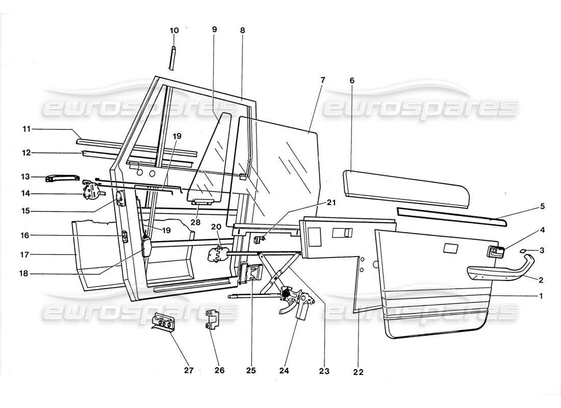 a part diagram from the lamborghini lm002 parts catalogue