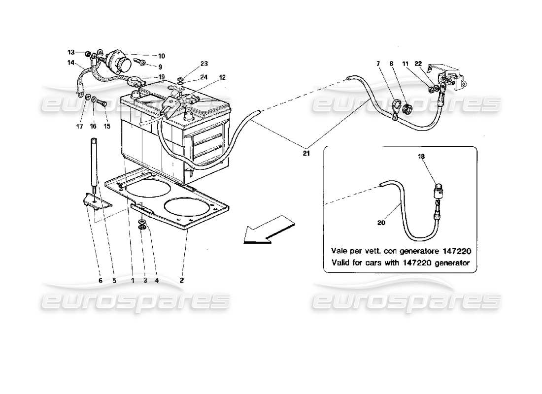 a part diagram from the ferrari 512 parts catalogue