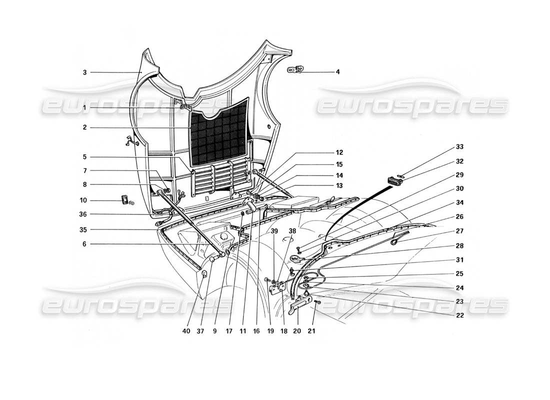 a part diagram from the ferrari 512 parts catalogue