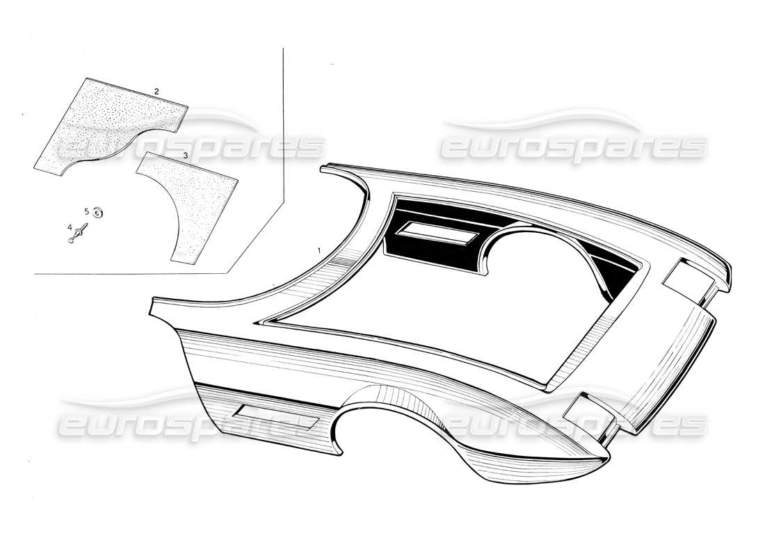 a part diagram from the maserati ghibli (1967-1973) parts catalogue