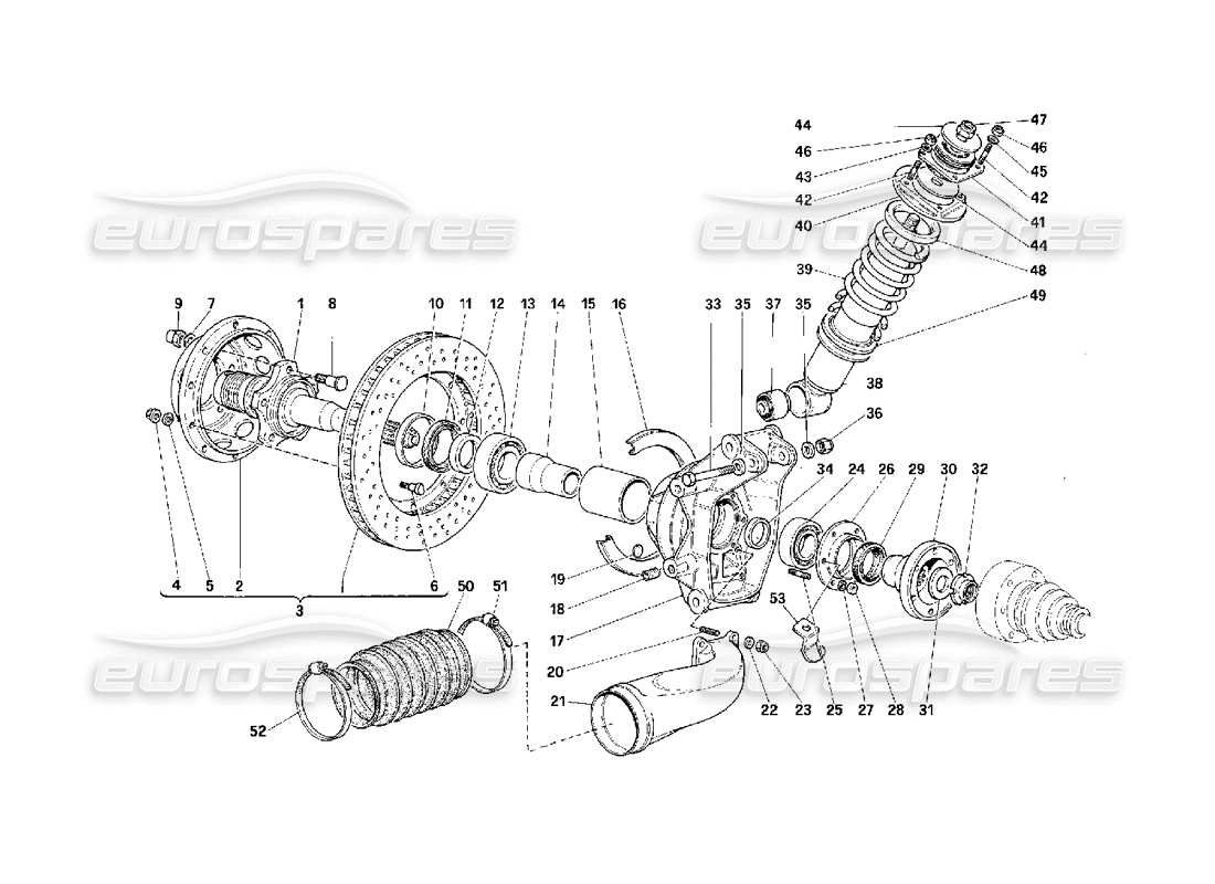 a part diagram from the ferrari f40 parts catalogue