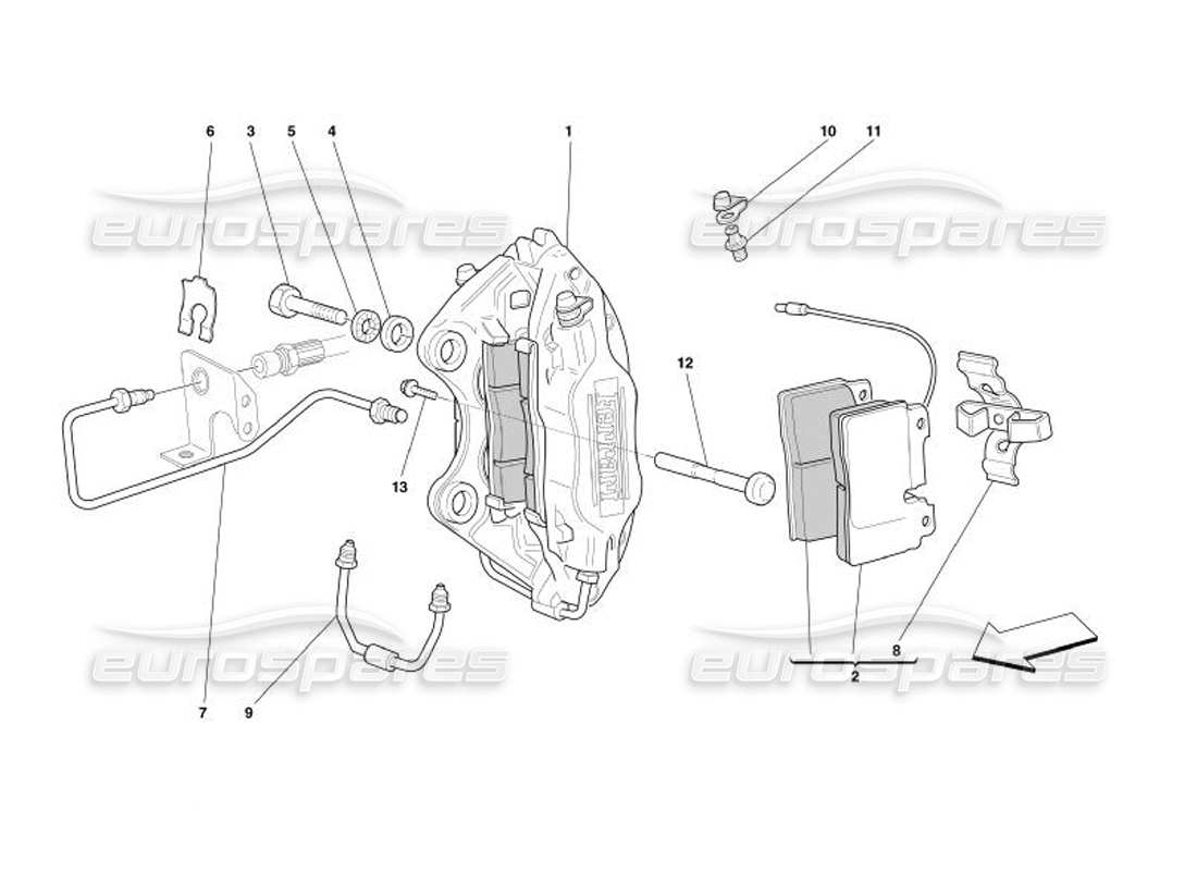 a part diagram from the ferrari 575 parts catalogue