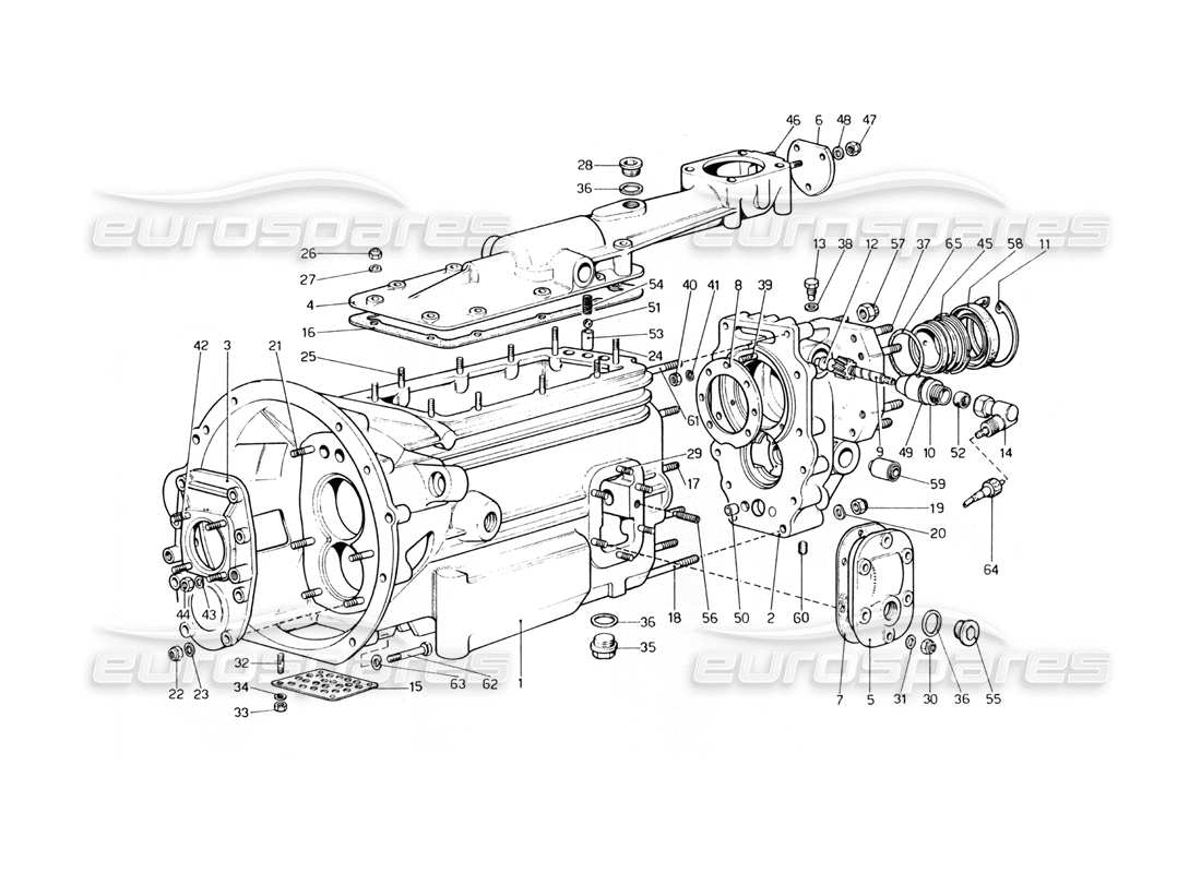 ferrari 400 gt (mechanical) gearbox (400 gt) parts diagram