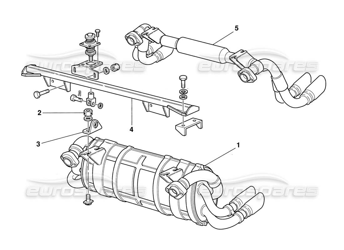 ferrari 348 challenge (1995) exhaust system part diagram