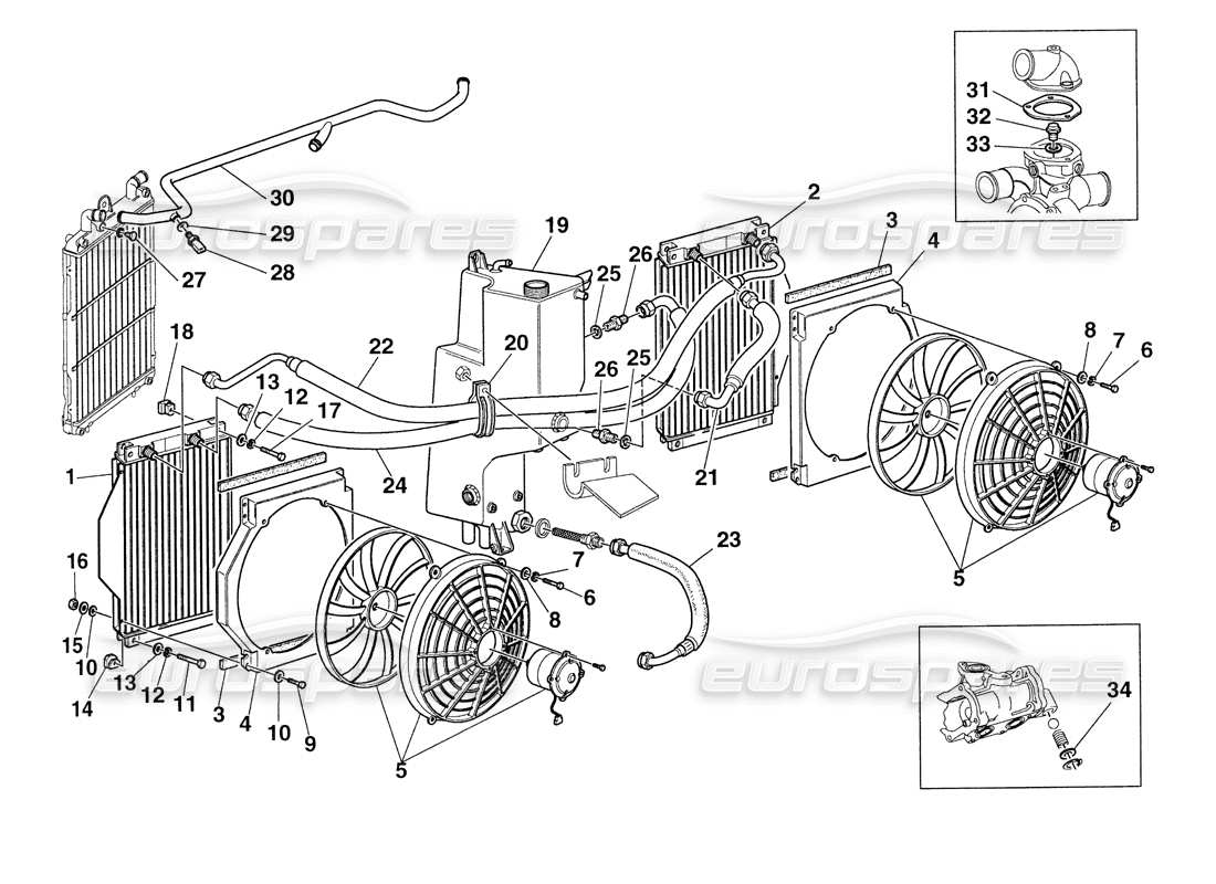 ferrari 355 challenge (1999) lubrication-cooling parts diagram