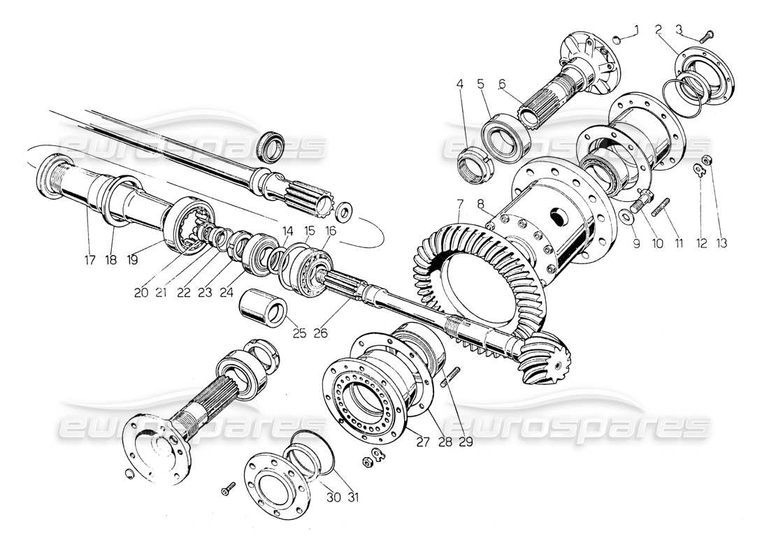 LAMBORGHINI COUNTACH LP400 DIFFERENTIAL PART DIAGRAM lamborghini countach lp400 differential part diagram