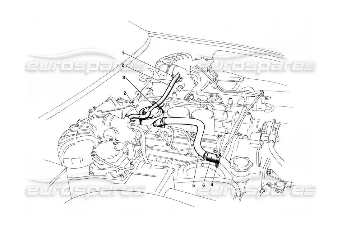 ferrari 412 (mechanical) blow - by system part diagram