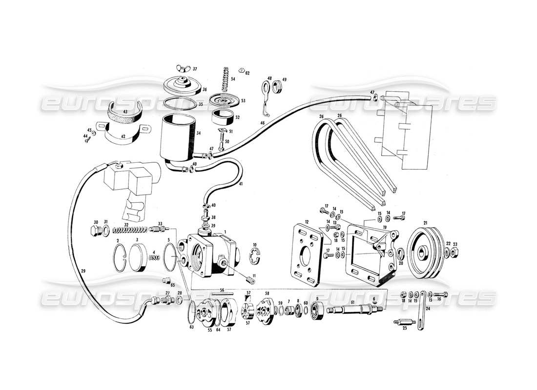maserati indy 4.2 hydraulic steering part diagram