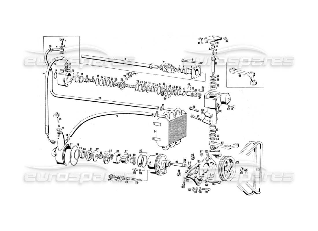 maserati indy 4.2 hydraulic steering pump part diagram