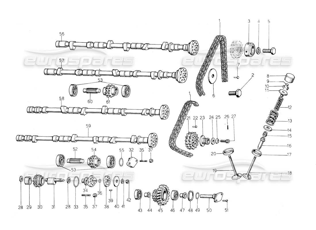 lamborghini countach 5000 s (1984) distribution part diagram