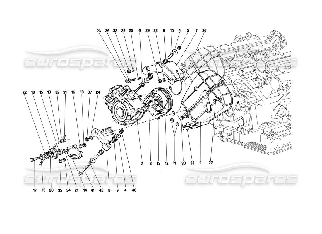 ferrari 208 turbo (1982) air conditioning compressor and controls parts diagram