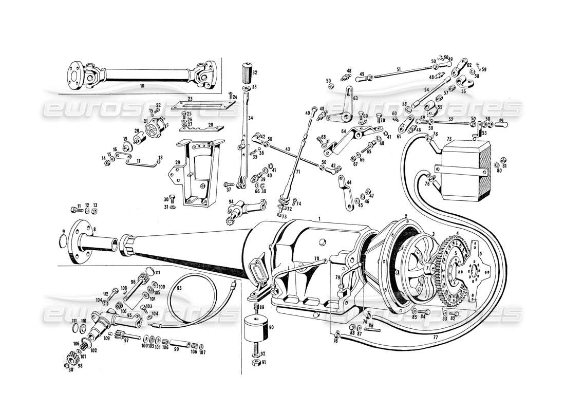 maserati indy 4.2 automatic transmission part diagram