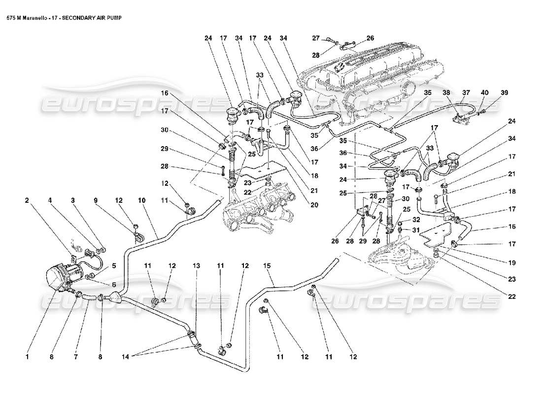 ferrari 575m maranello secondary air pump parts diagram