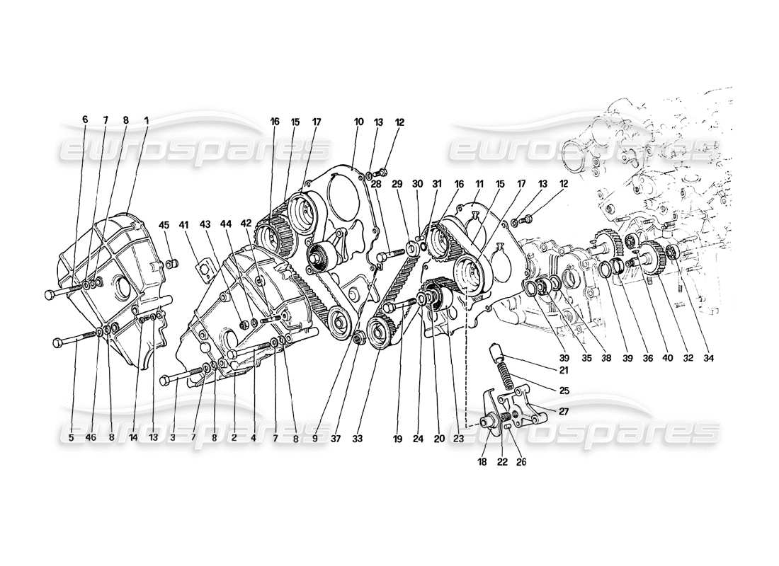 ferrari 288 gto timing system - controls part diagram