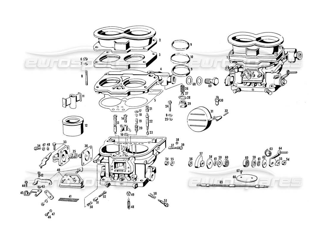 maserati indy 4.2 carburetor part diagram