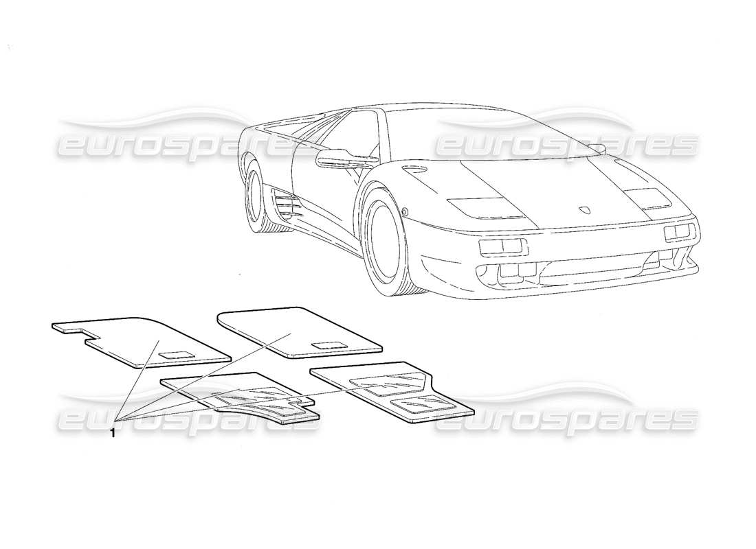 lamborghini diablo vt (1994) accessories (valid for rh d. version - april 1994) part diagram