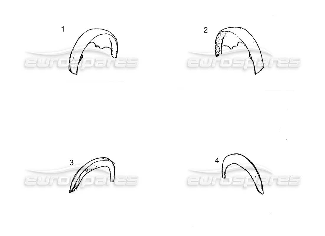 ferrari 250 gt (coachwork) wheel arches parts diagram