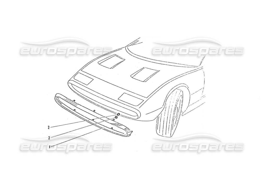 ferrari 365 gtc4 (coachwork) front bumper parts diagram