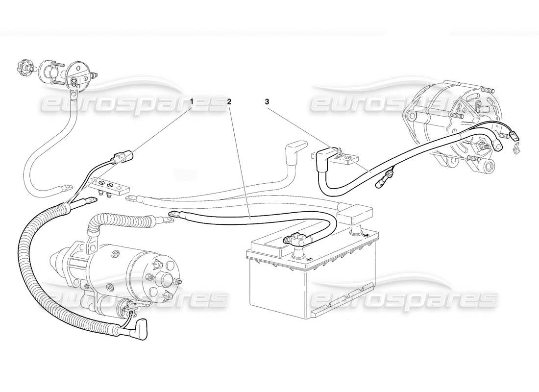 lamborghini diablo vt (1994) electrical system (valid for rh d. version - april 1994) part diagram