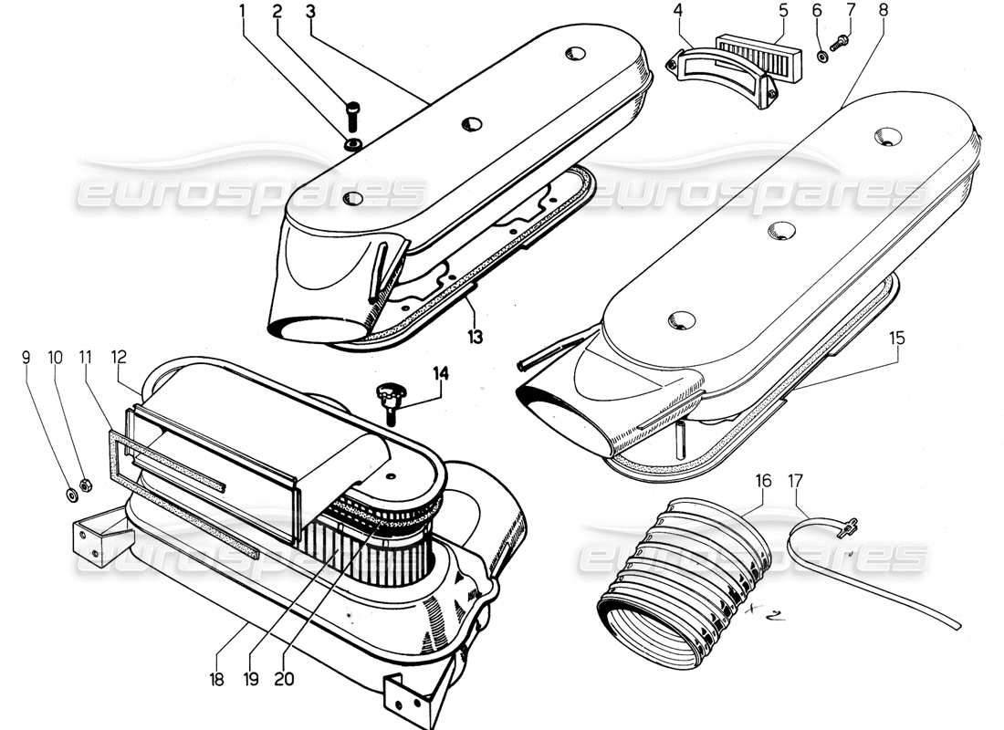 lamborghini urraco p300 fuel system parts diagram