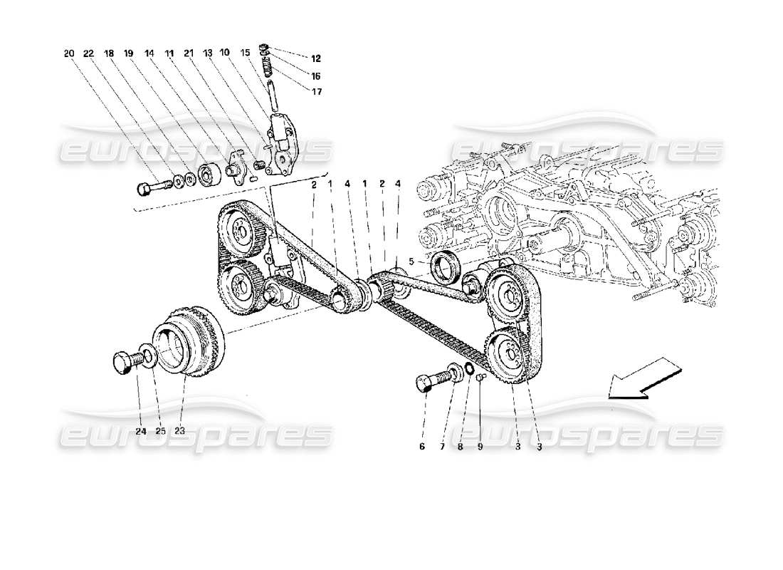 ferrari 512 tr timing system - controls part diagram