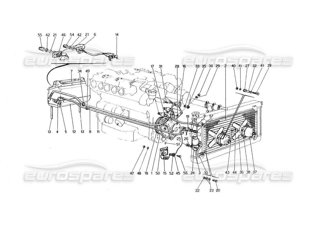 ferrari 400 gt (mechanical) air conditioning system parts diagram