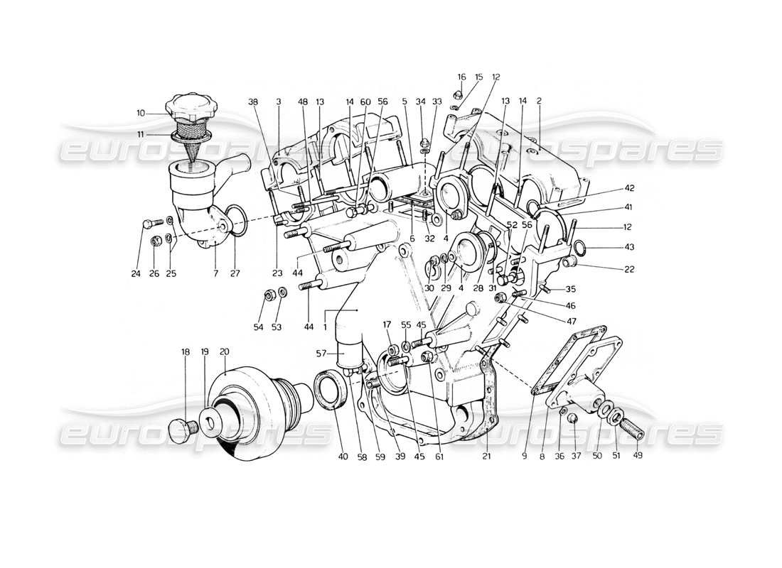 ferrari 400 gt (mechanical) timing system parts diagram