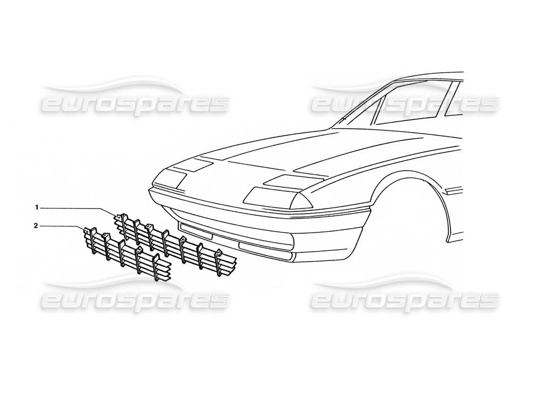 ferrari 400 gt / 400i (coachwork) front grills parts diagram