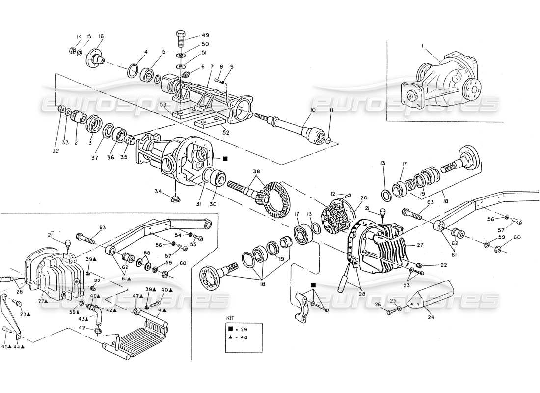 a part diagram from the maserati biturbo (1983-1995) parts catalogue