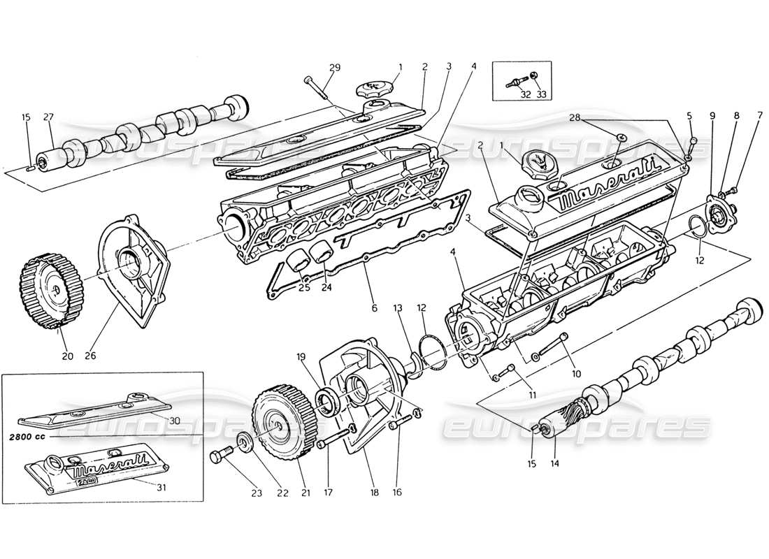 a part diagram from the maserati biturbo (1983-1995) parts catalogue