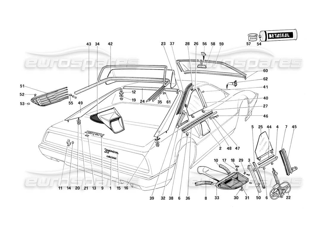 part diagram containing part number 61341100