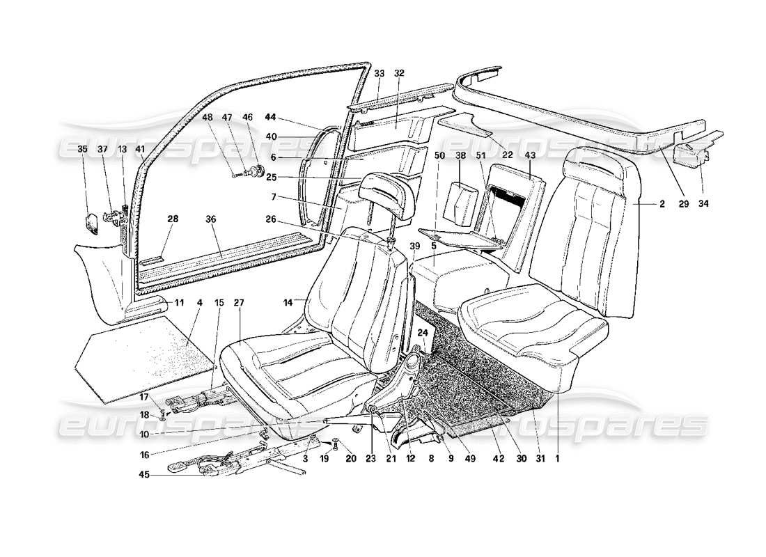 part diagram containing part number 61190200