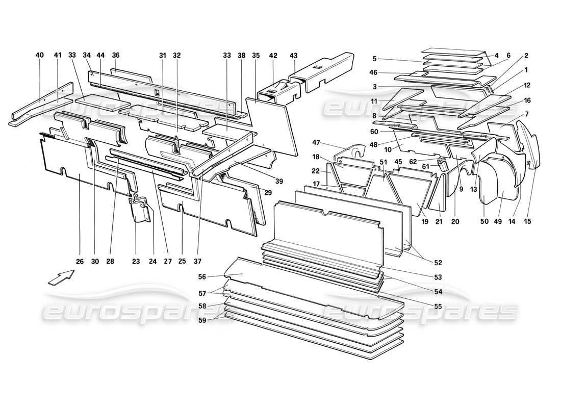 part diagram containing part number 61660100