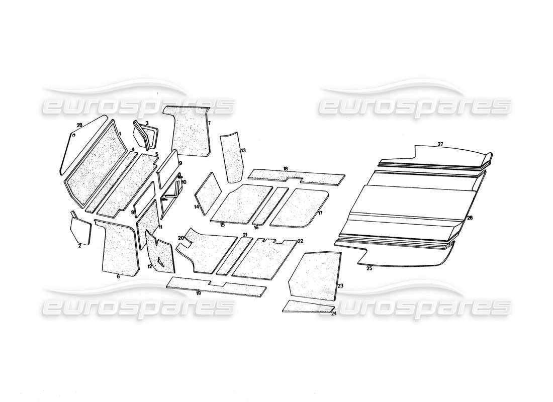 a part diagram from the maserati bora parts catalogue