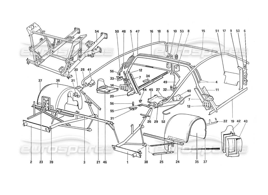 a part diagram from the ferrari 288 parts catalogue