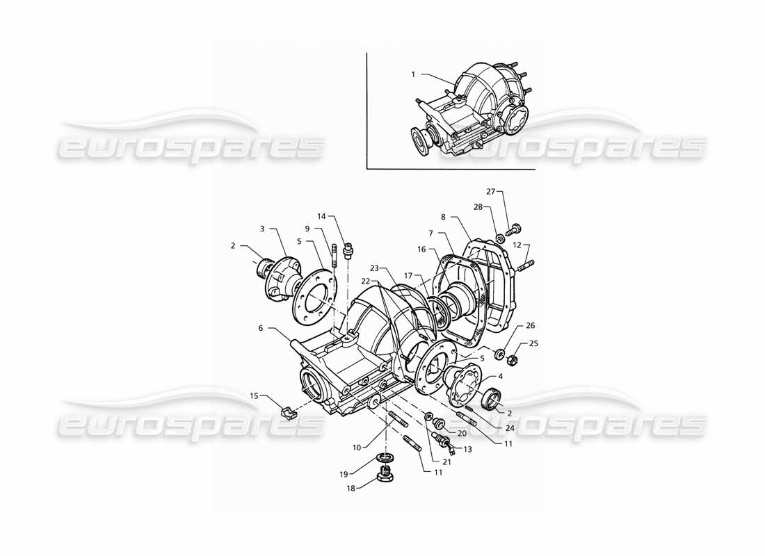 a part diagram from the maserati qtp. 3.2 v8 (1999) parts catalogue