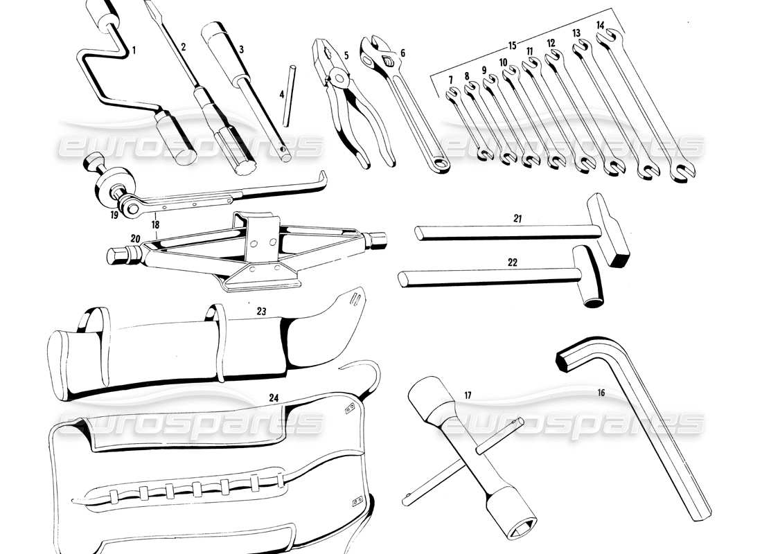 a part diagram from the maserati ghibli 4.7 / 4.9 parts catalogue