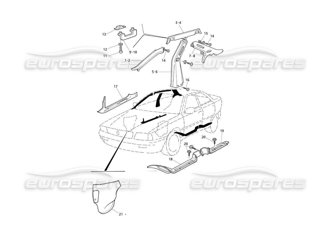 a part diagram from the maserati qtp v6 evoluzione parts catalogue