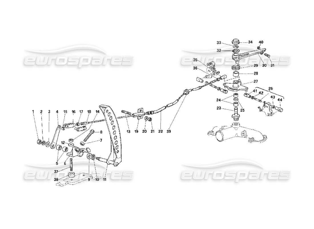 a part diagram from the ferrari f40 parts catalogue