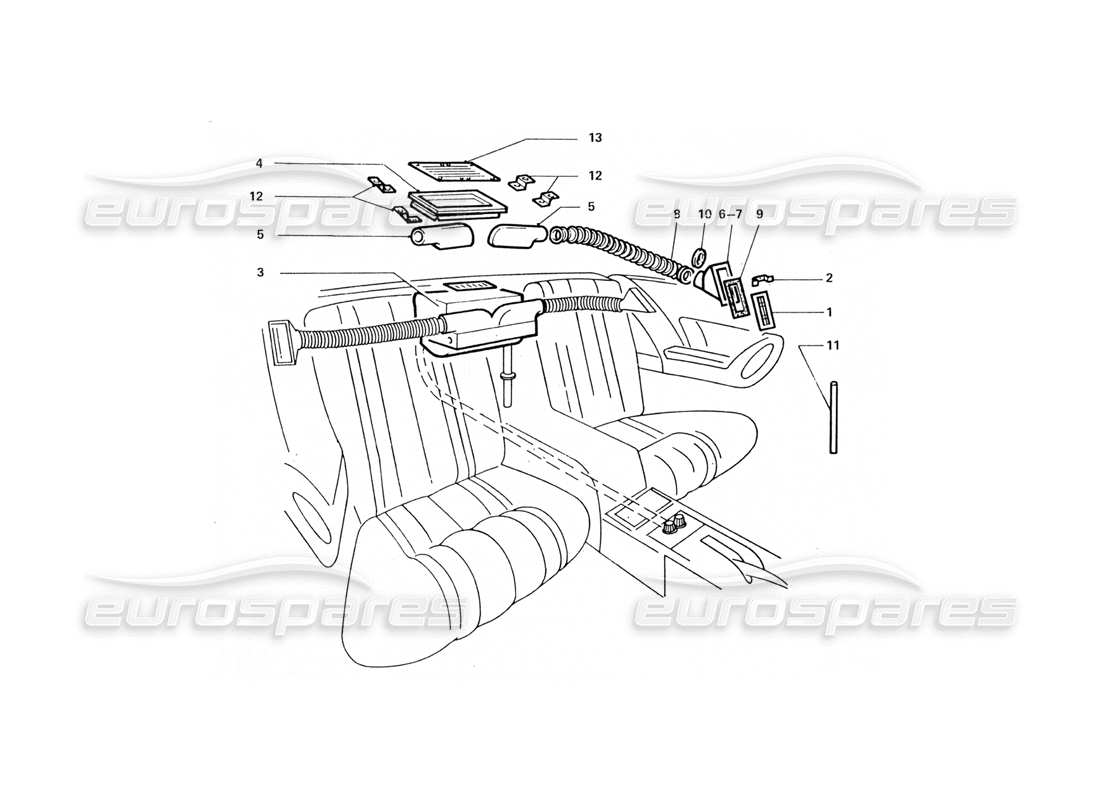 a part diagram from the ferrari 412 parts catalogue