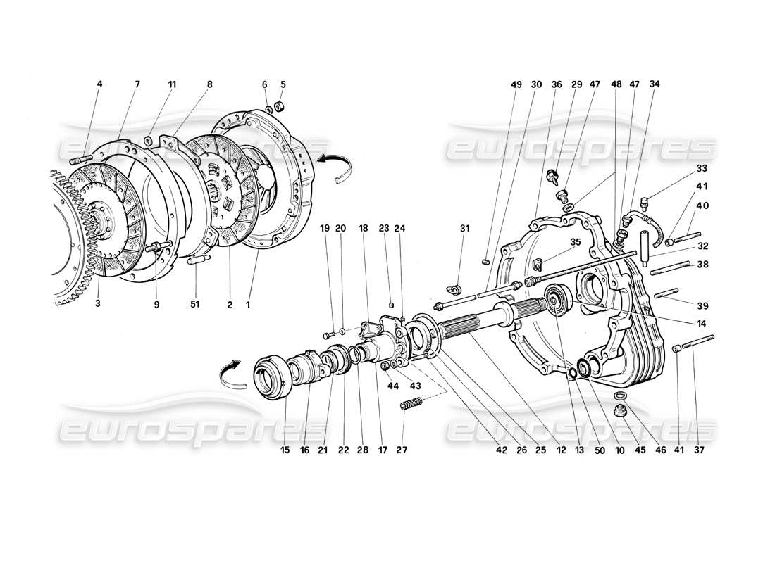 a part diagram from the ferrari testarossa parts catalogue